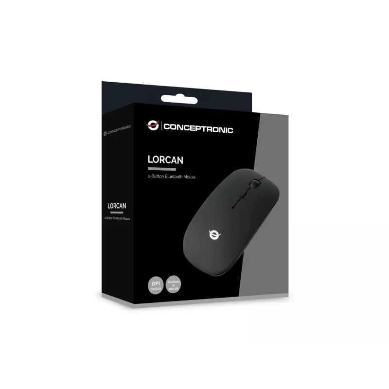 Conceptronic LORCAN01B mouse Bluetooth 4 tasti