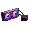 XPG Levante II 240 raffreddamento a liquido AIO per CPU, 240 mm, 2 ventole ARGB da 120 mm, nero