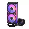 XPG Levante II 240 raffreddamento a liquido AIO per CPU, 240 mm, 2 ventole ARGB da 120 mm, nero