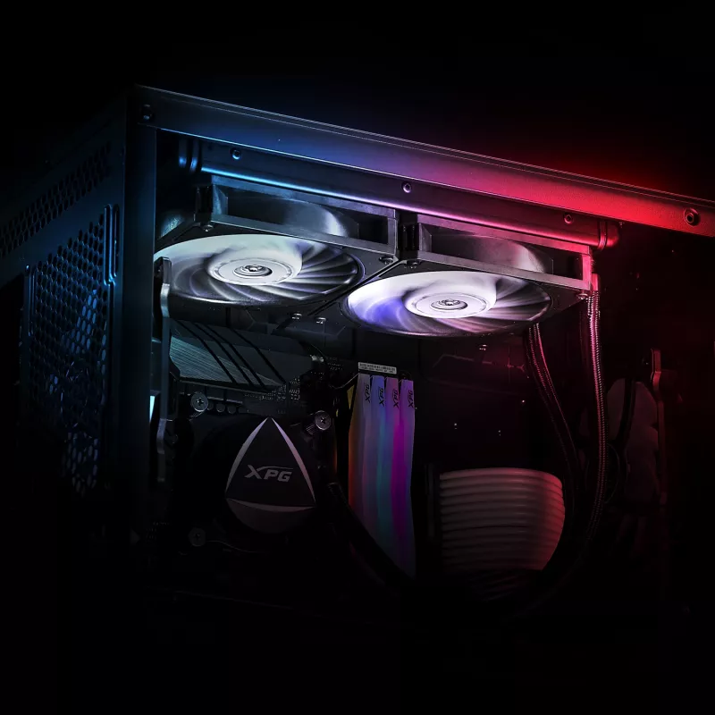 XPG VENTO PRO 120 PWM nero, ventola, 12 cm, 450 U/min, 2500 U/min, nero, bianco