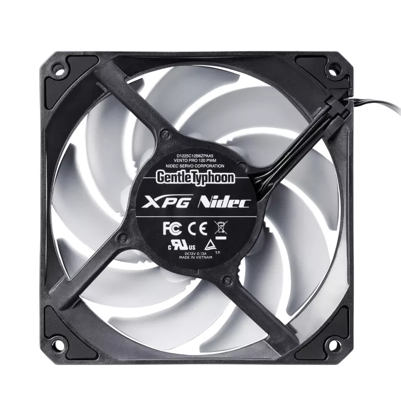 XPG VENTO PRO 120 PWM nero, ventola, 12 cm, 450 U/min, 2500 U/min, nero, bianco