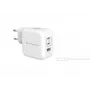 Caricabatterie Conceptronic 3 porte 67W GaN USB PD con cavo di ricarica USB-C, USB-C x 2, USB-A x 1, QC 3.0, PPS