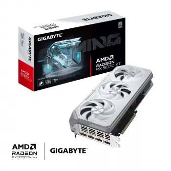 Scheda grafica GIGABYTE Radeon RX 9070 XT GAMING OC ICE 16 GB GDDR6 256-Bit PCIe 5.0 3 ventole bianco