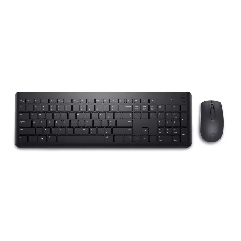 Set tastiera e mouse Dell KM3322W — wireless RF, full-size tedesco QWERTZ, nero