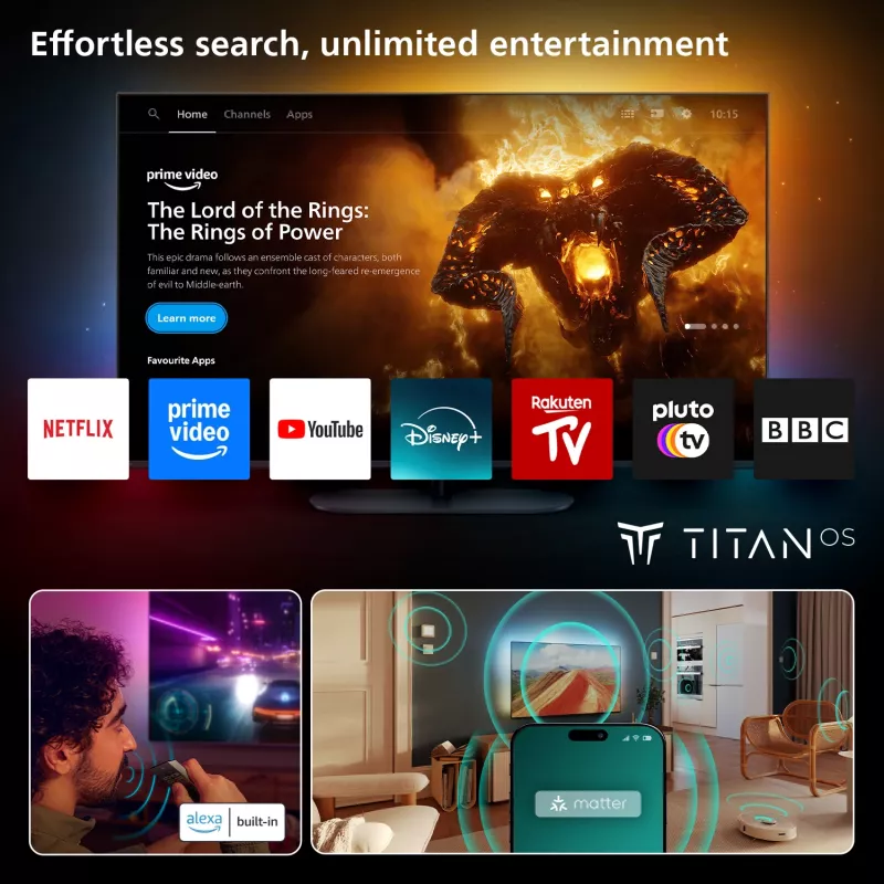 Philips Ambilight 85MLED910/12 65 inch 4K Ultra HD QD-Mini LED Televisore