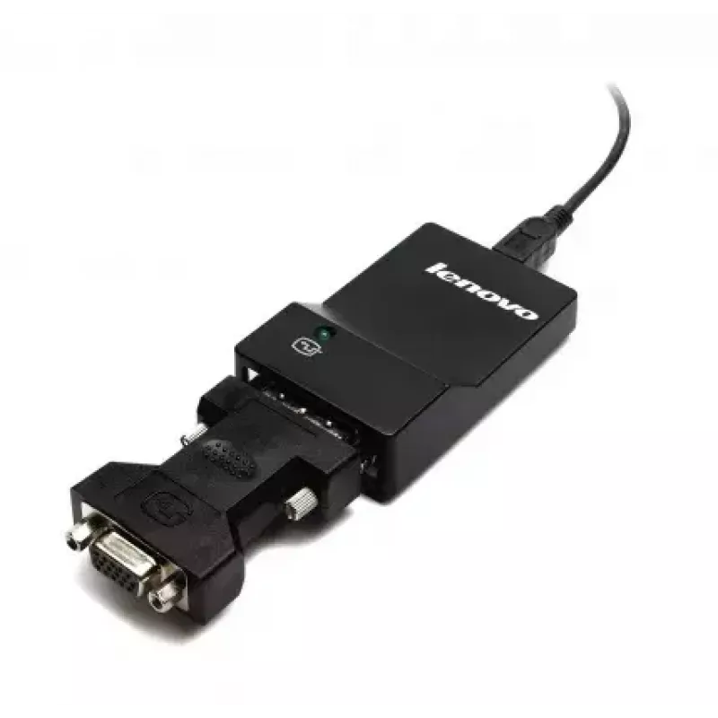 Lenovo USB 3.0 - DVI/VGA Adattatore grafico USB 2048 x 1152 Pixel nero