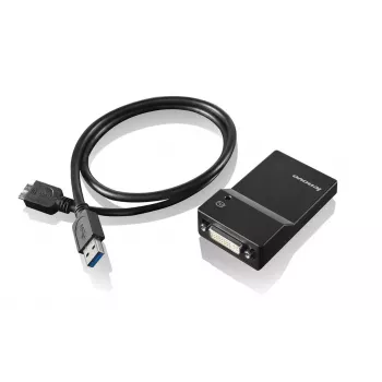 Lenovo USB 3.0 - DVI/VGA Adattatore grafico USB 2048 x 1152 Pixel nero