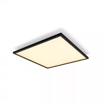 Plafoniera smart Philips Hue Aurelle Square Panel 600×600 mm, Bluetooth, 220–240V, profondità 48 mm, nero/bianco