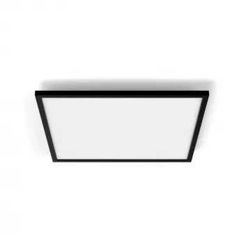 Plafoniera smart Philips Hue Aurelle Square Panel 600×600 mm, Bluetooth, 220–240V, profondità 48 mm, nero/bianco