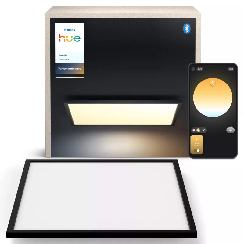 Philips Hue Aurelle Square XL pannello luminoso smart, nero