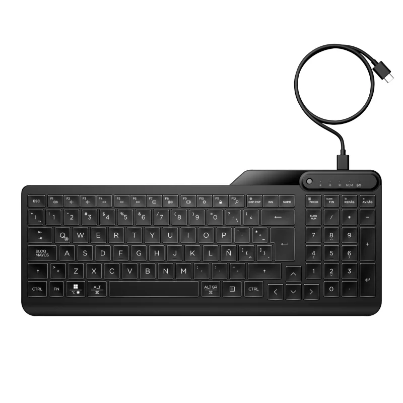 HP 400 tastiera cablata retroilluminata formato completo USB nero