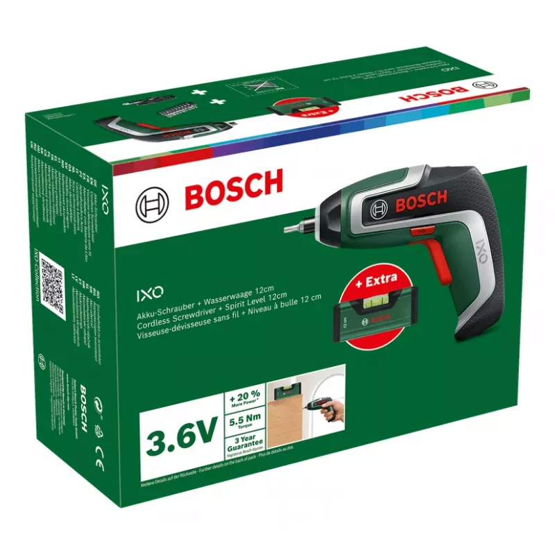 Avvitatore a batteria Bosch IXO 7 con set di 32 punte, avvitatore manuale ricaricabile