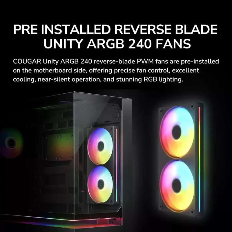 Case Midi-Tower COUGAR, CFV235, ARGB, vetro, nero