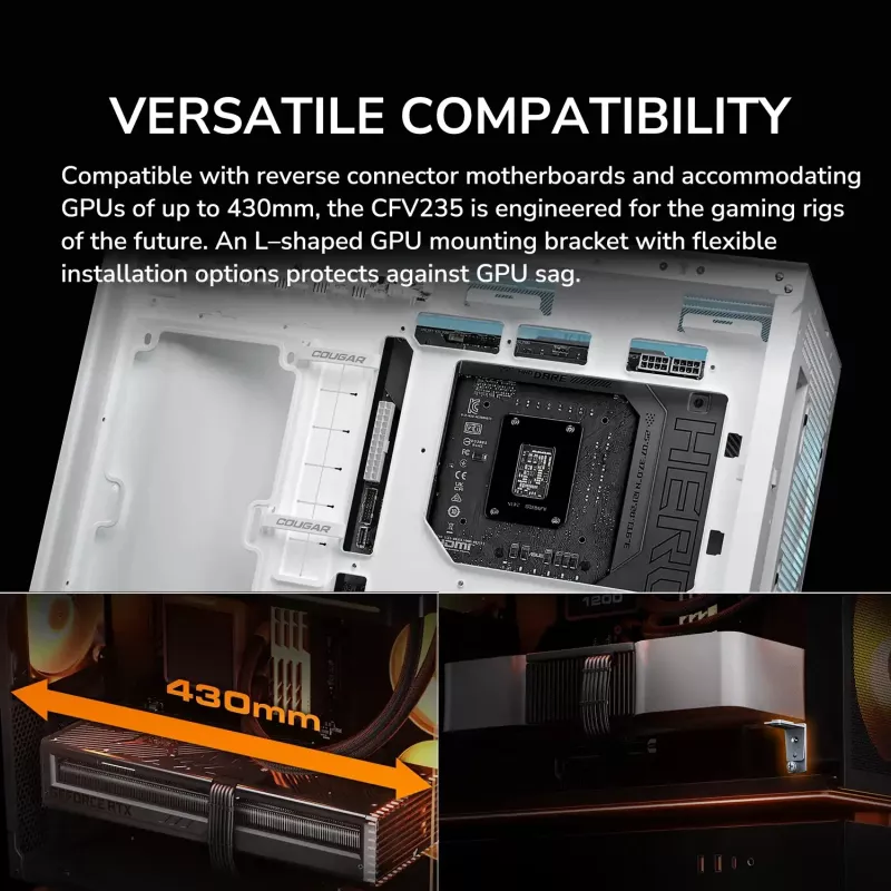 Case Midi-Tower COUGAR, CFV235, ARGB, vetro, nero