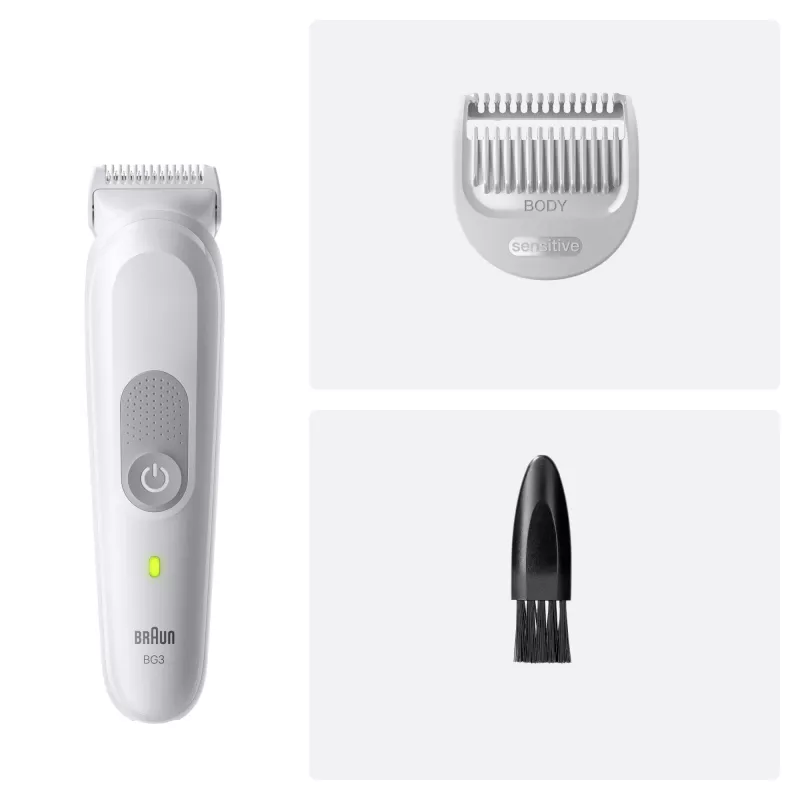 Braun Series 3 rifinitore/rasoio per peli del corpo, grigio chiaro