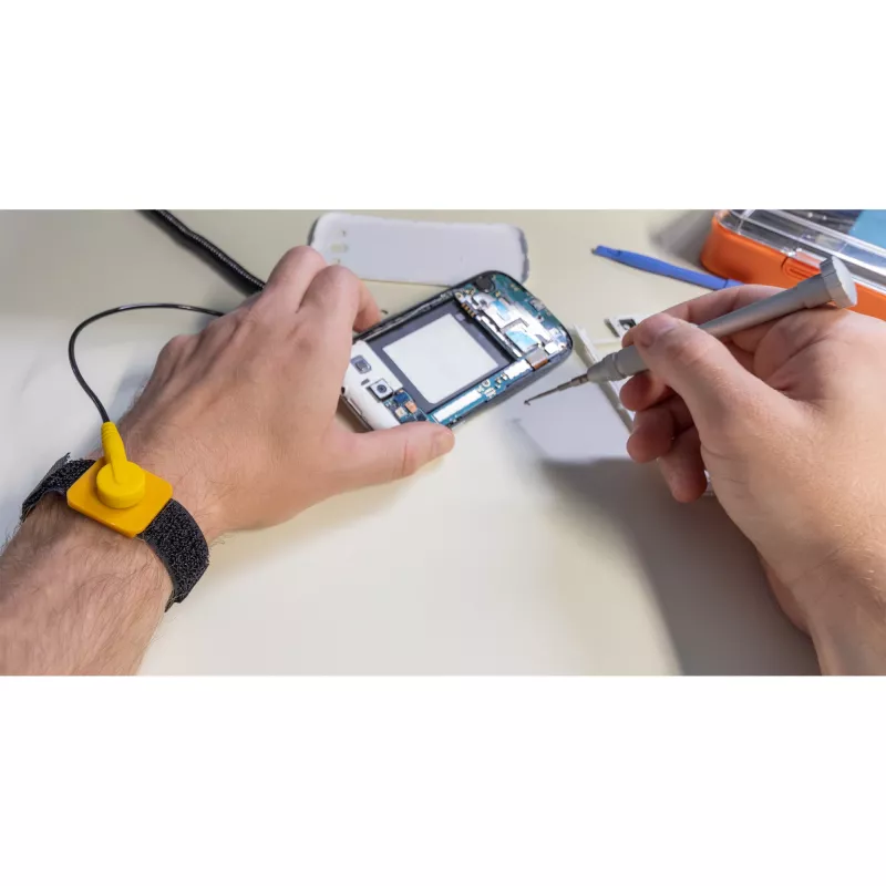 InLine bracciale antistatico per sessioni di lavoro ESD PC/server nero 34g