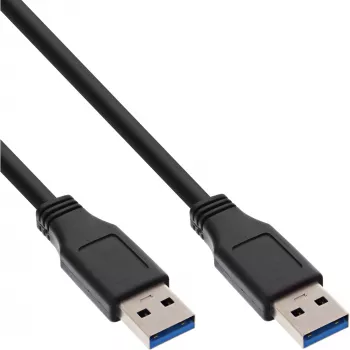 Cavo InLine USB 3.2 Gen.1 Type-A maschio / Type-A maschio, nero, 1m