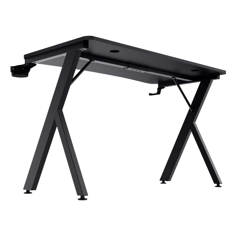 Scrivania Trust GXT 700 Omnius nero struttura in metallo rettangolare 1200x600x740mm