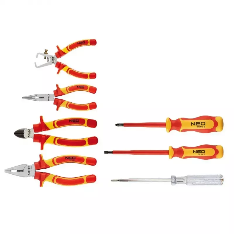 Set pinze e cacciaviti TOP-01-235 1000V, 7 pz., utensili manuali isolati
