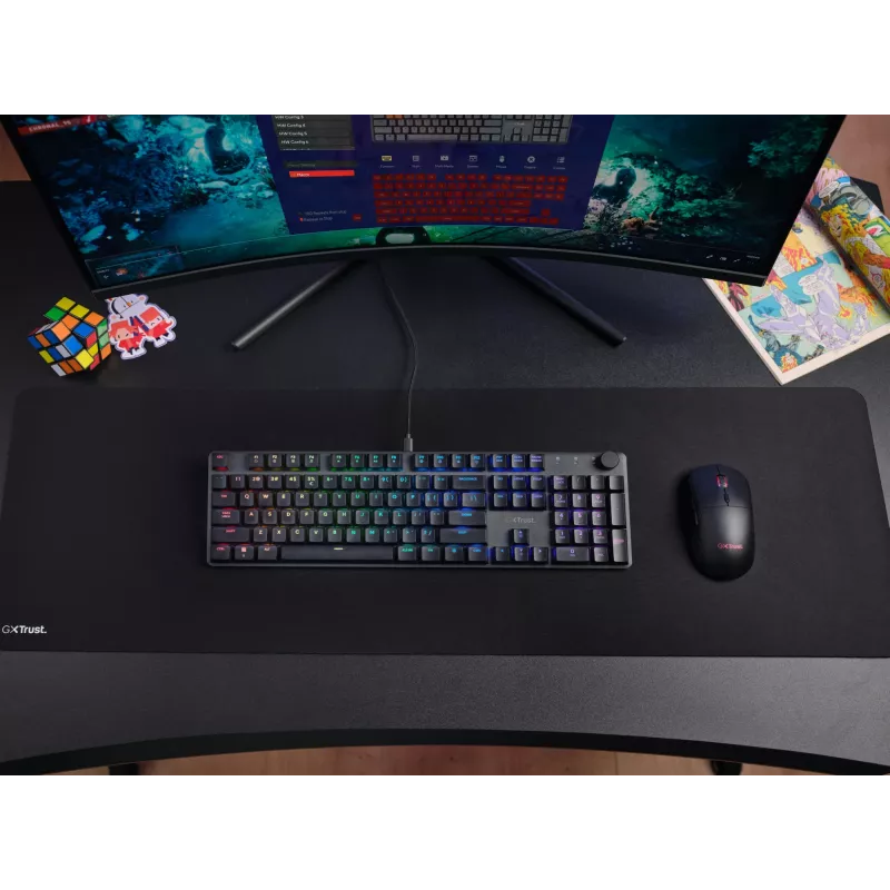 Trust GXT 866 Torix 24910 tastiera meccanica da gaming, cablata USB, retroilluminata, QWERTY US International, nero