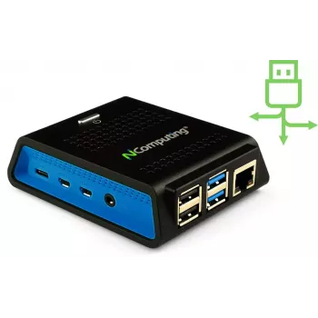 Computer NComputing RX420 RDP Intel Celeron 4GB RAM 32GB SSD grafica integrata Windows 10