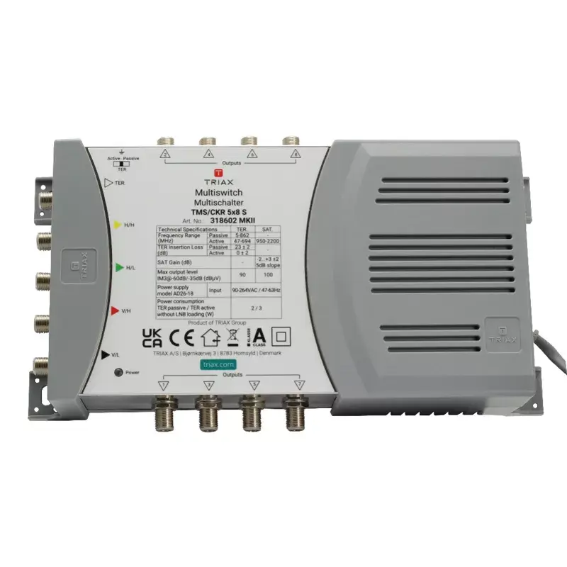 Multiswitch per satellite Triax 318602 5 ingressi 8 uscite