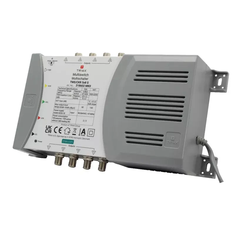 Multiswitch per satellite Triax 318602 5 ingressi 8 uscite