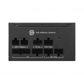 Alimentatore MSI MAG A750GLS PCIE5 750W 24 pin ATX completamente modulare 80 PLUS Gold nero