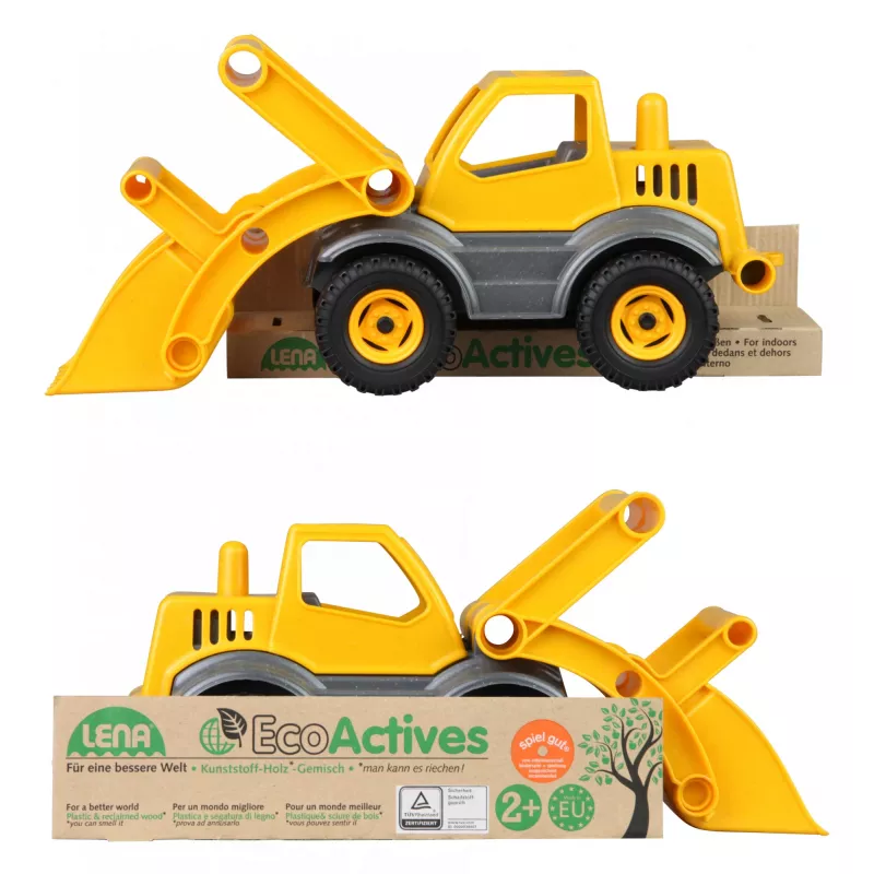 Lena EcoActives Earth Mover, trattore, 2 anno/i, plastica, legno, nero, grigio, giallo