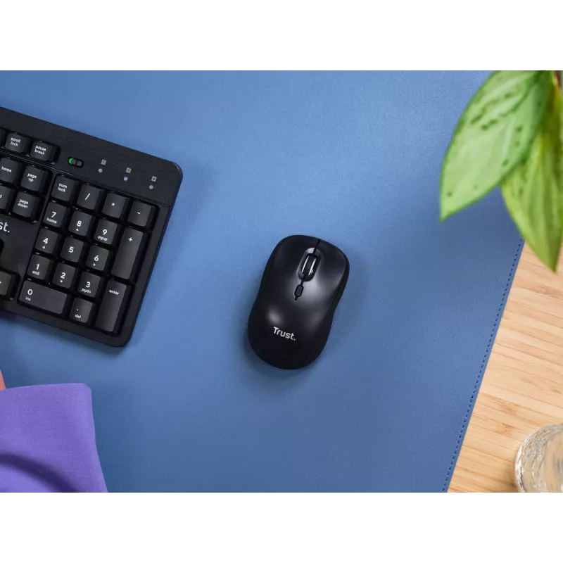 Mouse Trust Yvi+ universale ambidestro RF wireless + Bluetooth ottico 1600 DPI