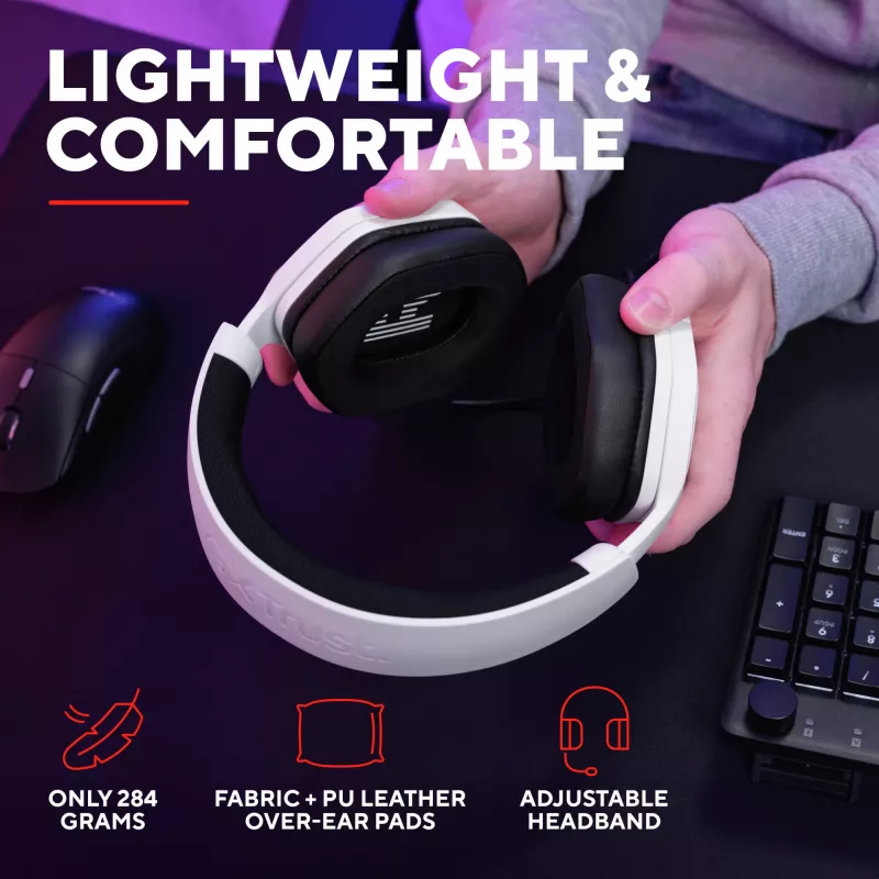 Headset Trust GXT492W Carus con filo archetto gaming bianco