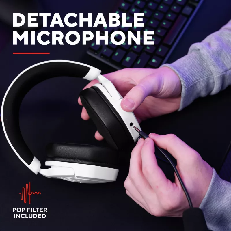 Headset Trust GXT492W Carus con filo archetto gaming bianco