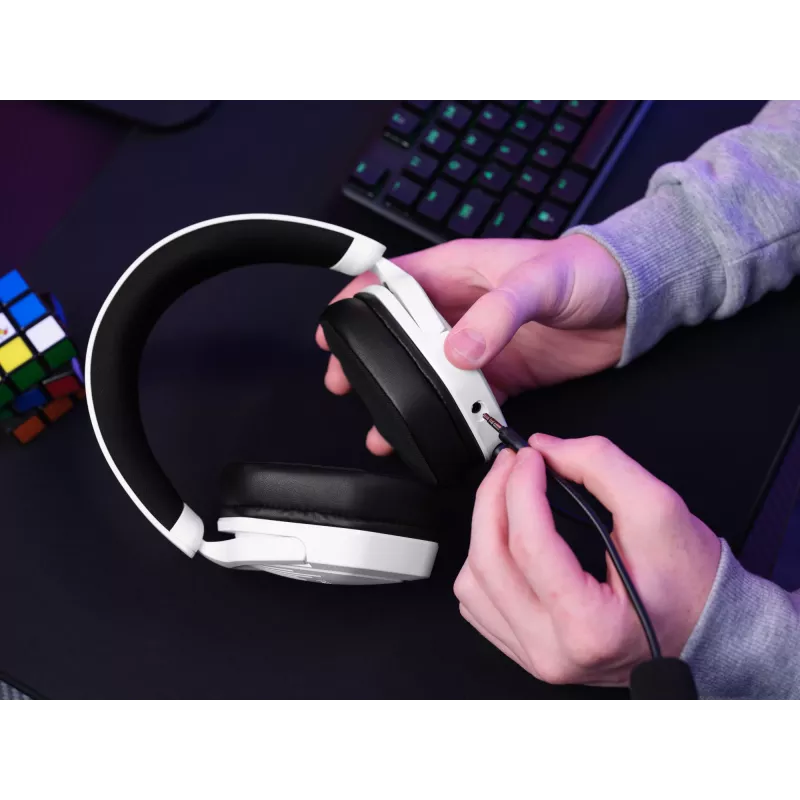 Headset Trust GXT492W Carus con filo archetto gaming bianco