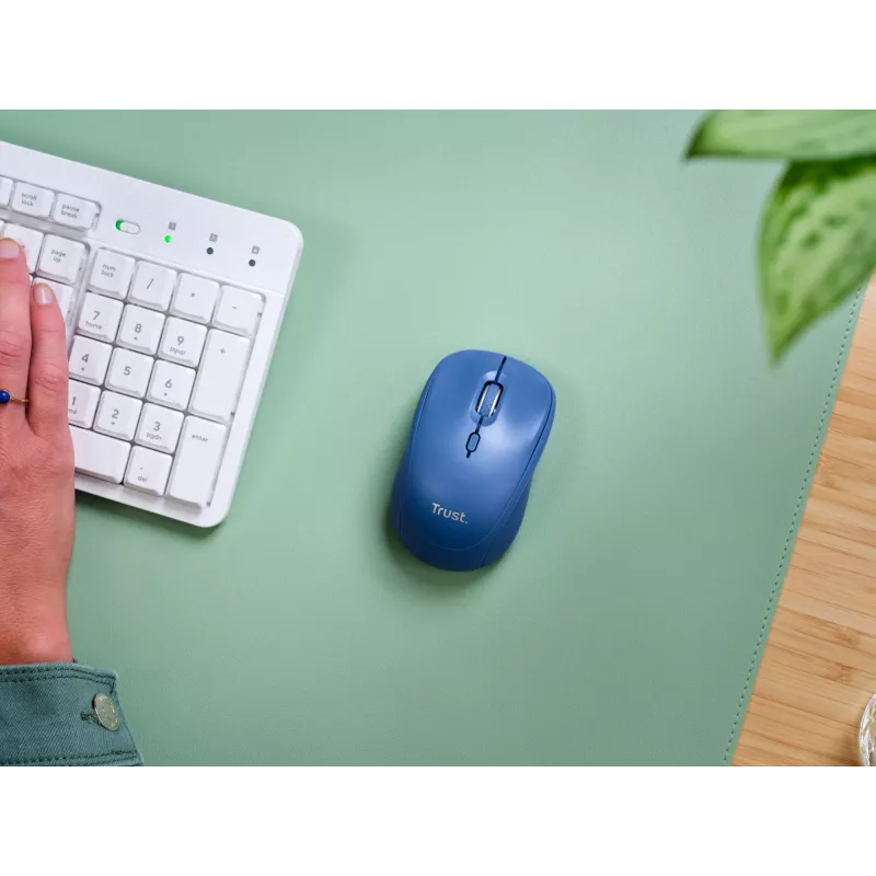 Mouse Trust Yvi+ universale ambidestro RF wireless + Bluetooth ottico 1600 DPI