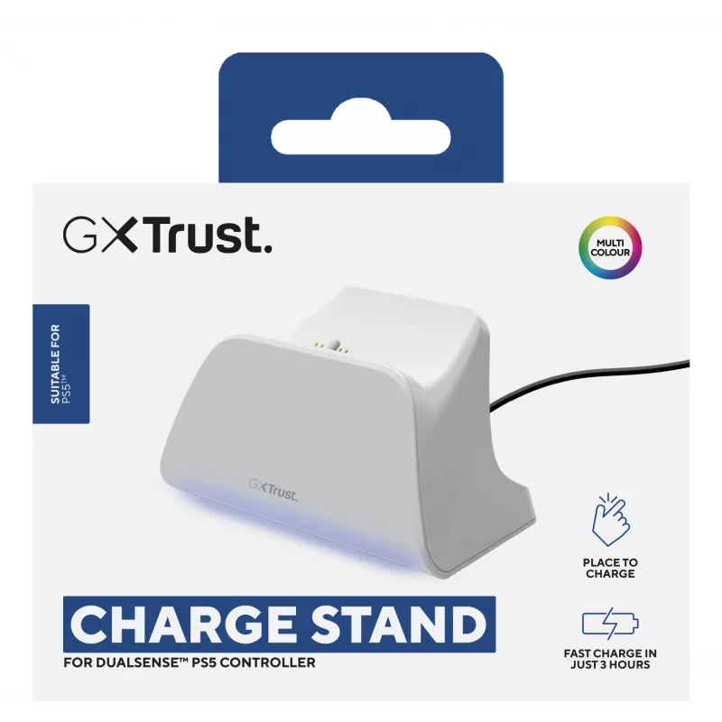 Base di ricarica TRUST GXT255W per PS5 doppia ricarica, bianco