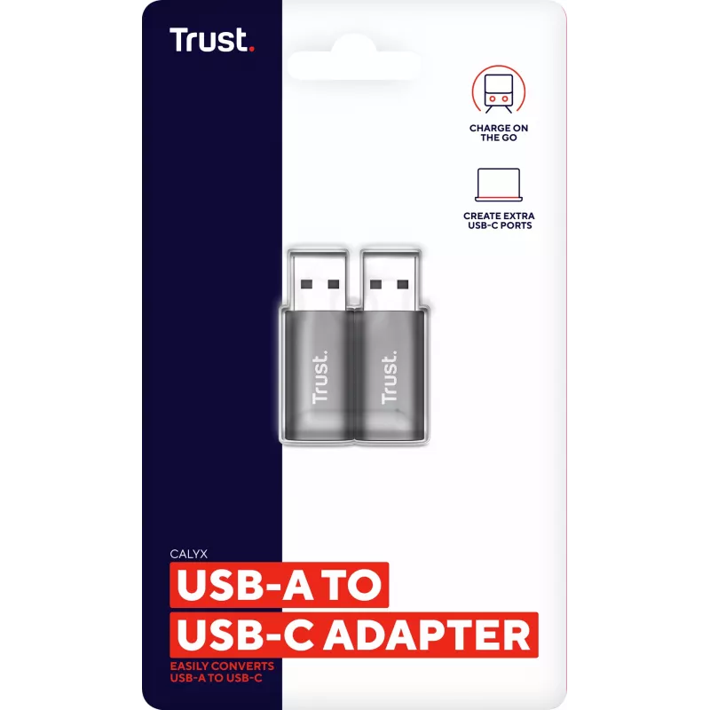 Trust Calyx USB Type-C USB Type-A grigio connettore 1 USB Type-C connettore 2 USB Type-A