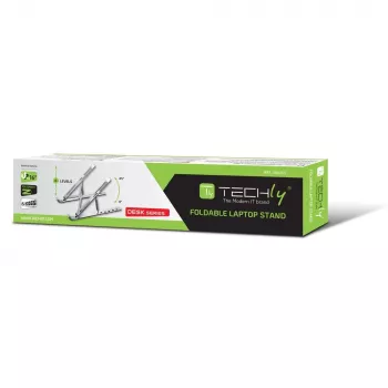 Supporto per laptop Techly ICA-TBL 134TY argento alluminio altezza 55-155mm