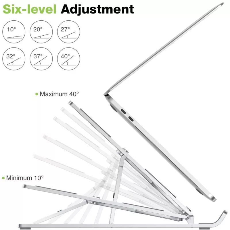 Techly ICA-TBL 134TY supporto per laptop/tablet, pieghevole, angolo di inclinazione regolabile