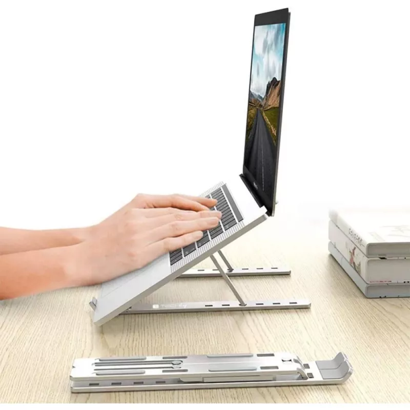 Techly ICA-TBL 134TY supporto per laptop/tablet, pieghevole, angolo di inclinazione regolabile