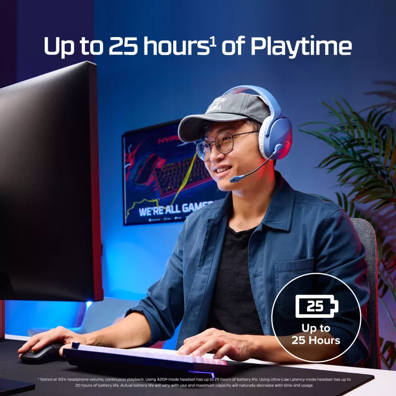 HyperX Cloud Jet - Headset gaming wireless (azzurro)