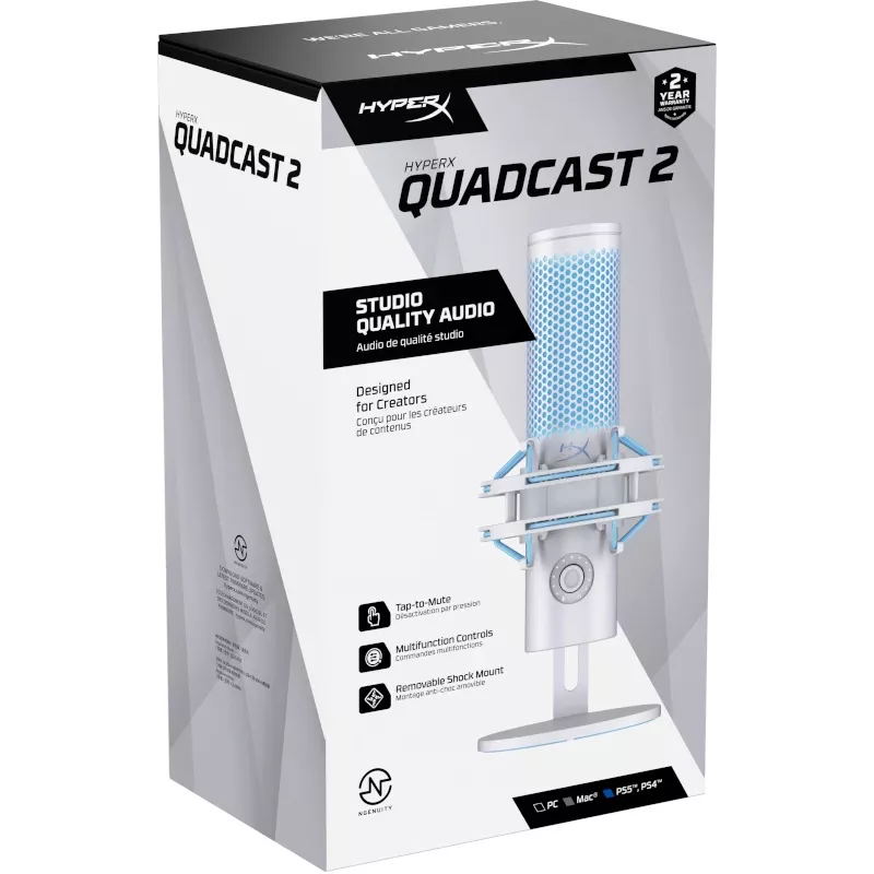 HyperX QuadCast 2 - Microfono USB (Frost)