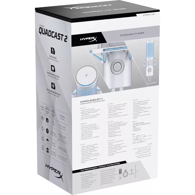 HyperX QuadCast 2 - Microfono USB (Frost)