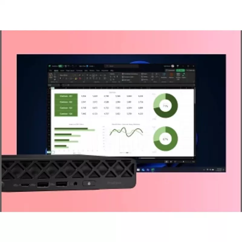 HP ProDesk 4 Mini G1i AI BY7D1ET mini PC, Intel Core Ultra 7 265T, 16 GB DDR5 5600, SSD da 1 TB, Intel Graphics, Windows 11 Pro, nero