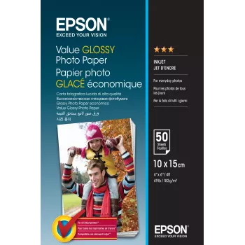 Epson Value Glossy Photo Paper - 10x15cm - 50 fogli