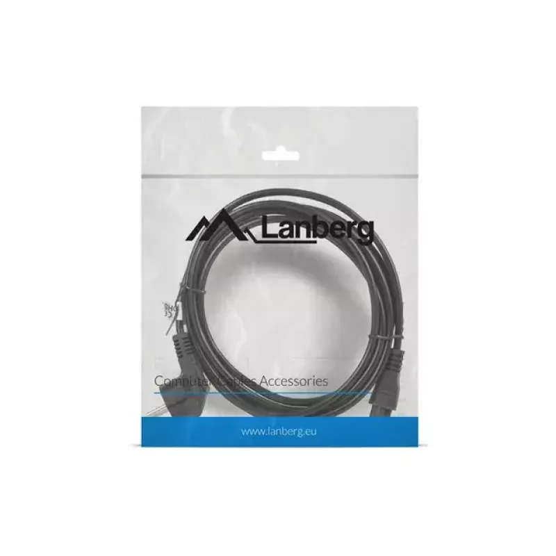 Cavo di alimentazione Lanberg CA-C5CA-11CC-003-BK 3m connettore femmina C5 CEE7/7