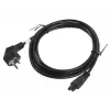 Cavo di alimentazione Lanberg CA-C5CA-11CC-003-BK 3m connettore femmina C5 CEE7/7