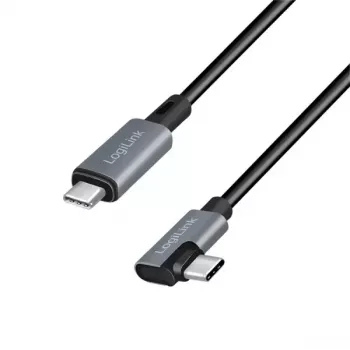Cavo USB LogiLink CU0182 USB 2.0 1 m USB-C nero argento