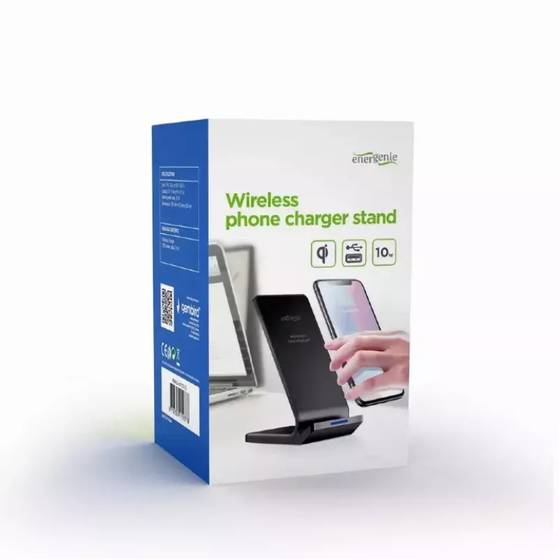 Caricabatterie mobile Gembird EG-WPC10-02 ricarica wireless smartphone nero