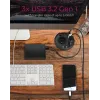 ICY BOX IB-HUB1430-CR hub multiporta USB 3.2 Gen 1 da incasso nella scrivania, nero