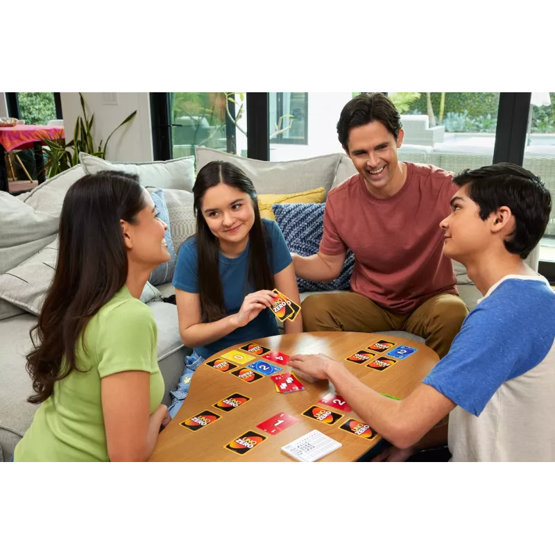 Gioco di carte MATTEL UNO Zero — gioco da tavolo, età 7+, incl. mazzo e blocco segnapunti